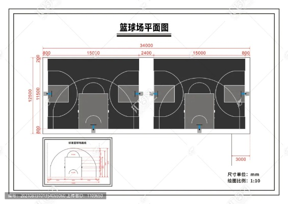 如何设计一张完美的篮球场地平面图（附高清图片）